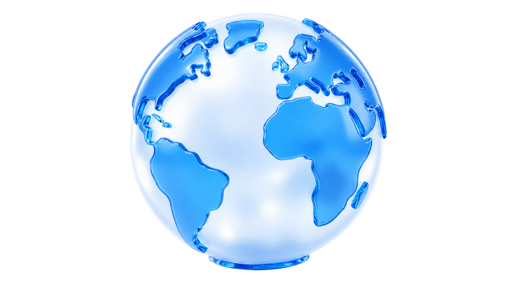 A glass globe turning slowly